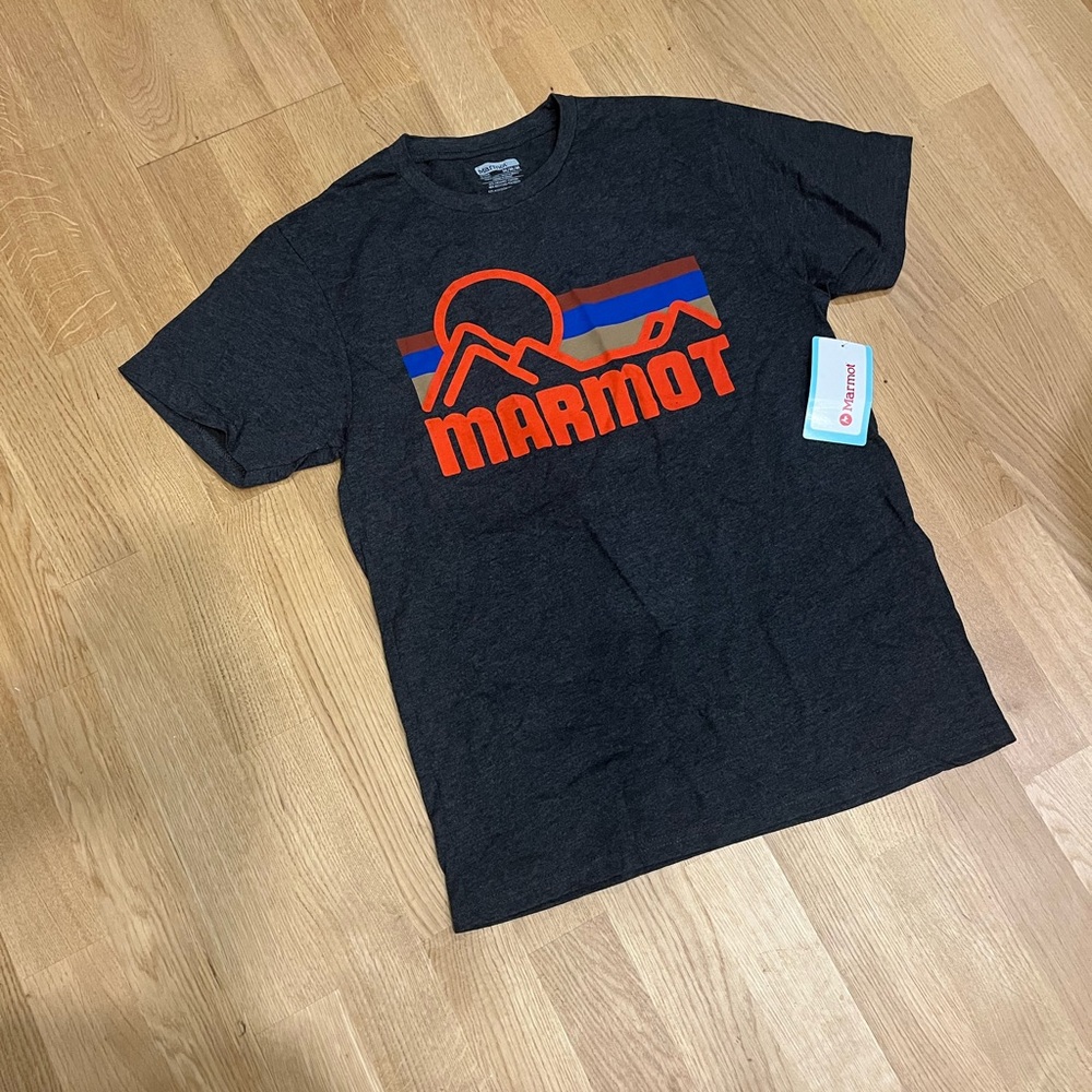 Marmot Men's Charcoal Grey Graphic T-Shirt